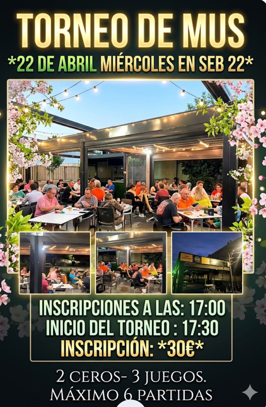 Cartel del torneo TORNEO TERRAZA SEB22
