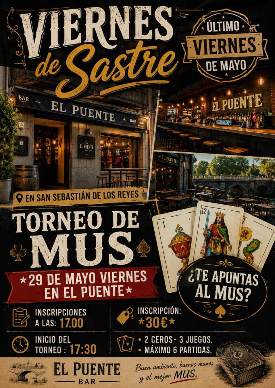 Cartel del torneo ÚLTIMO VIERNES DE MAYO DE SASTRE