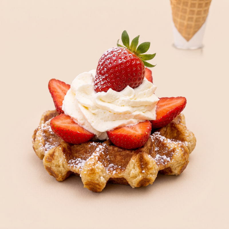 WAFFLES CON FRUTA