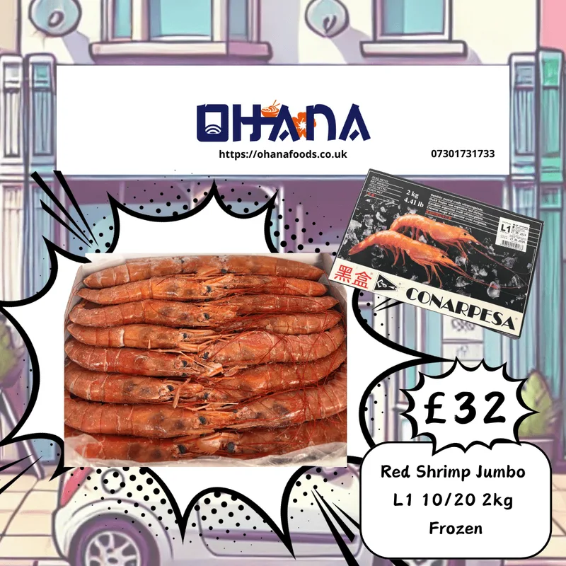 Red Shrimp Jumbo L1 10/20 2kg Frozen