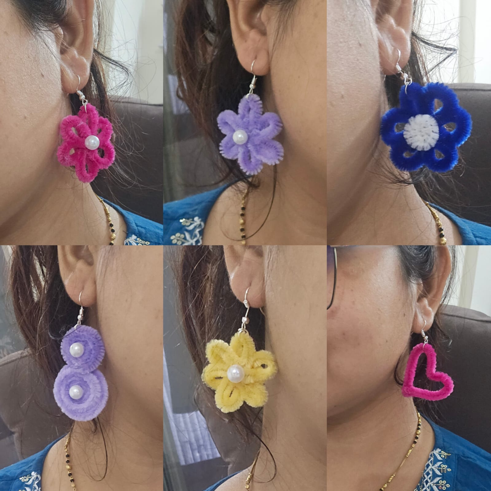 Pipe cleaner earrings