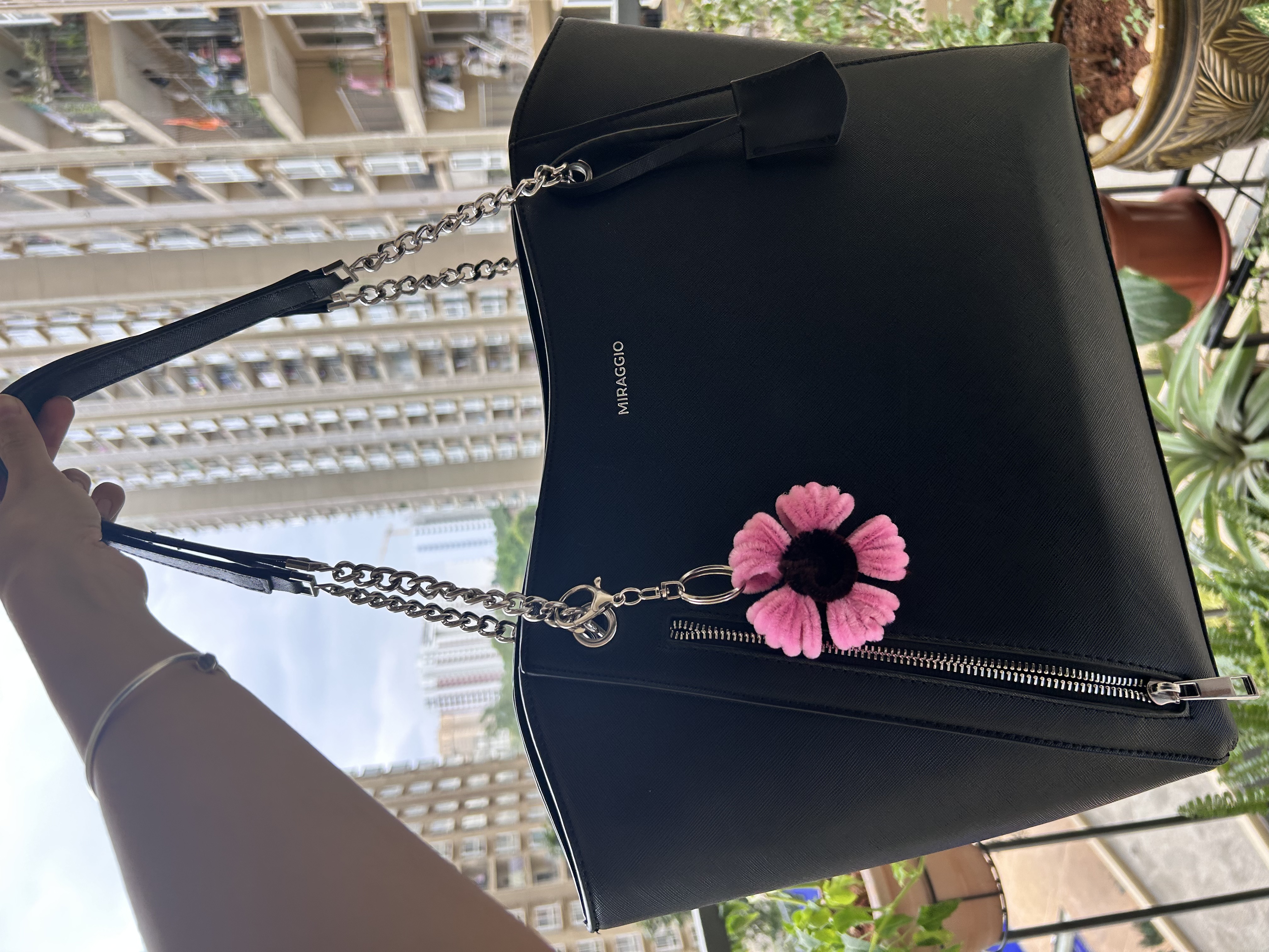 Puff Flower Bag charm