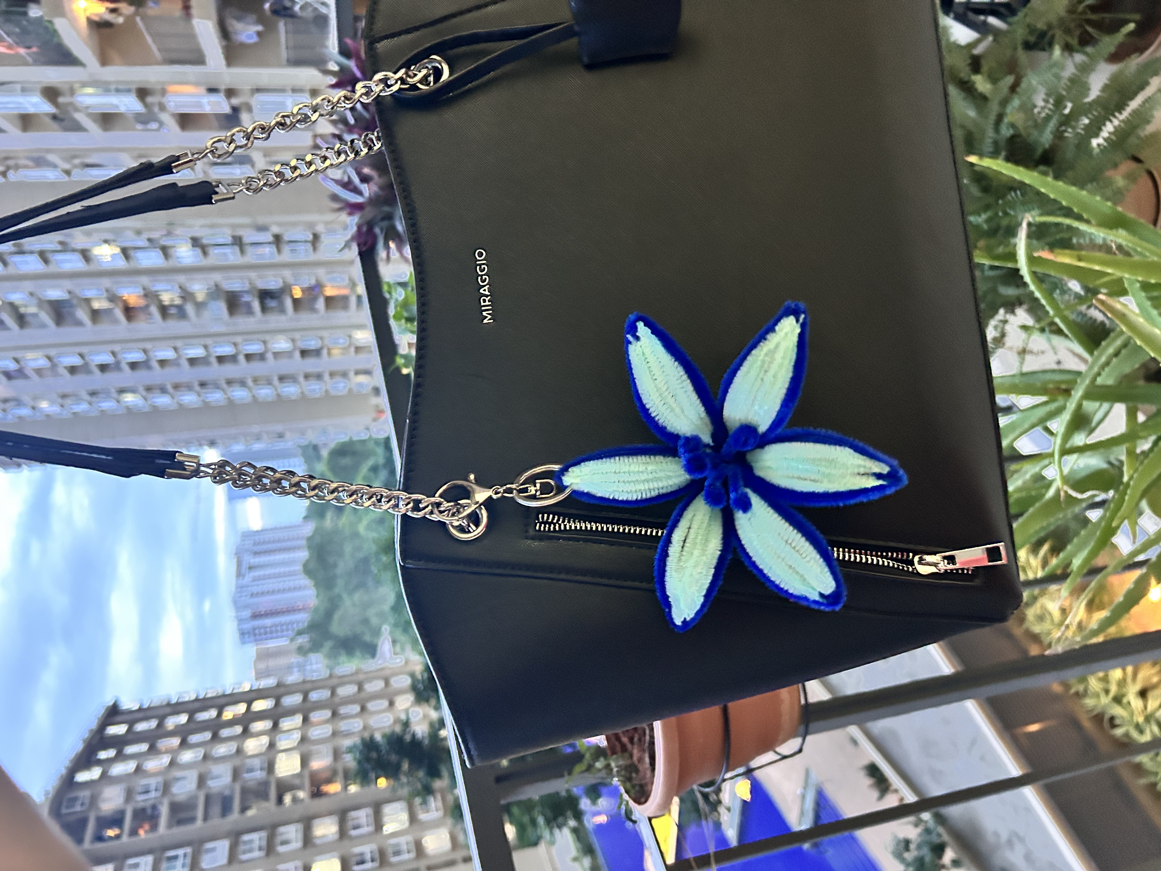 Blue Lily Bag Charm