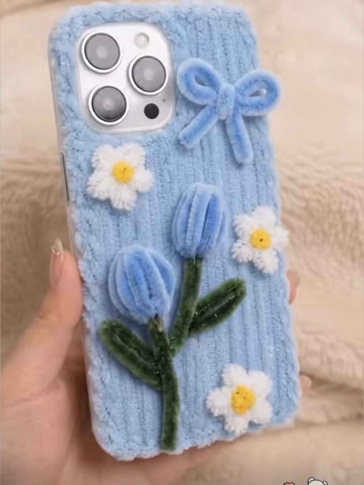 Blue Pipe Cleaner Phone Cover