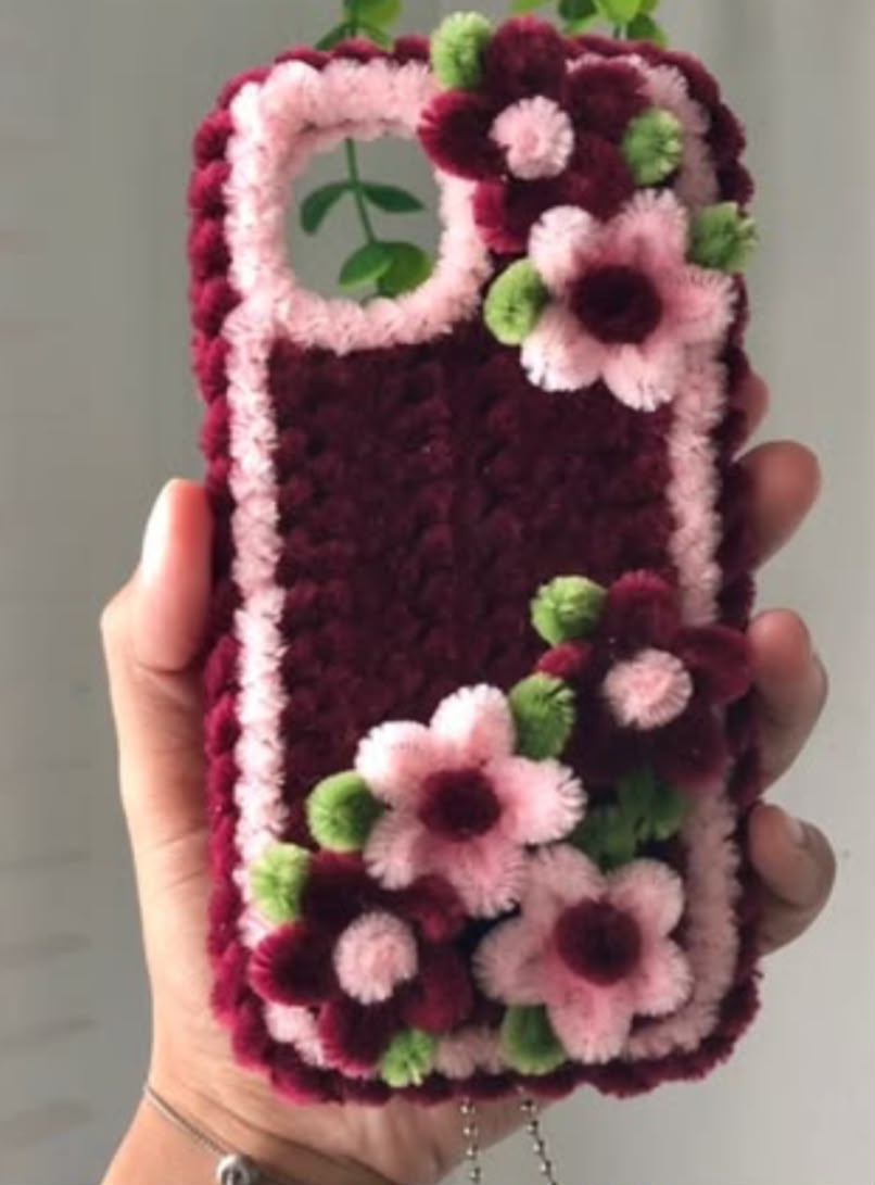 Maroon Pipe Cleaner Phone Cover