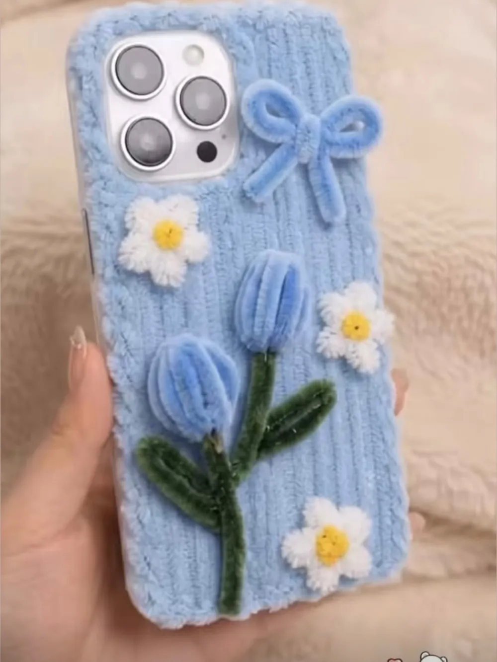 Blue Pipe Cleaner Phone Cover