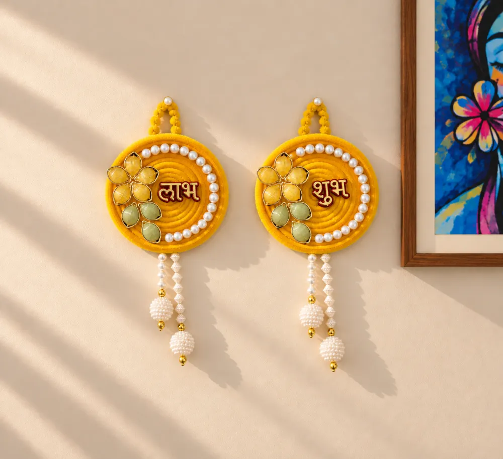 Shubh Labh Wall Hangings (Set of 2)