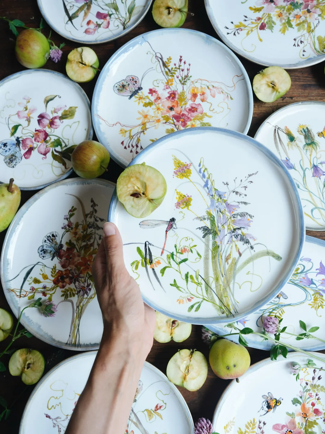 Porcelain plate, serving plate and decorative platter, housewarming gift, new home de… — Jane and Mery