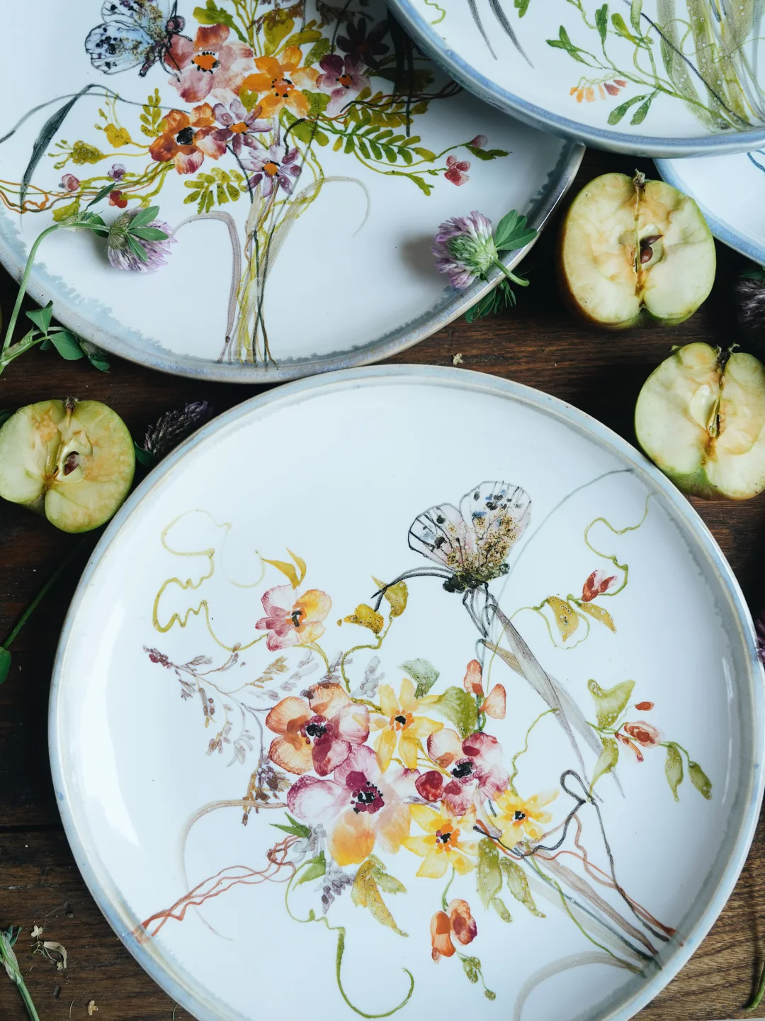 Porcelain plate, serving plate and decorative platter, housewarming gift, new home decor — view 3 • Jane and Mery
