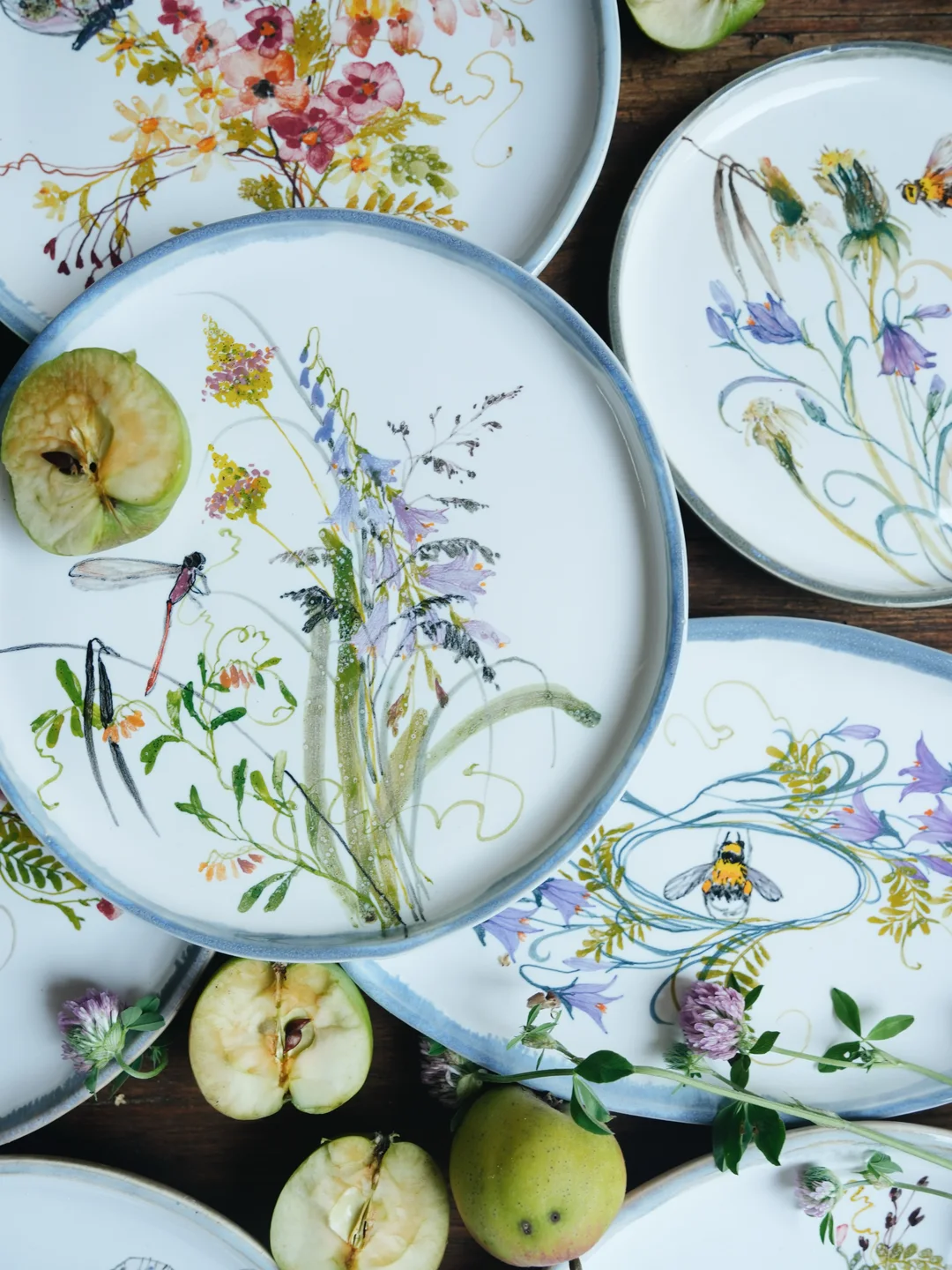 Porcelain plate, serving plate and decorative platter, housewarming gift, new home decor — view 5 • Jane and Mery