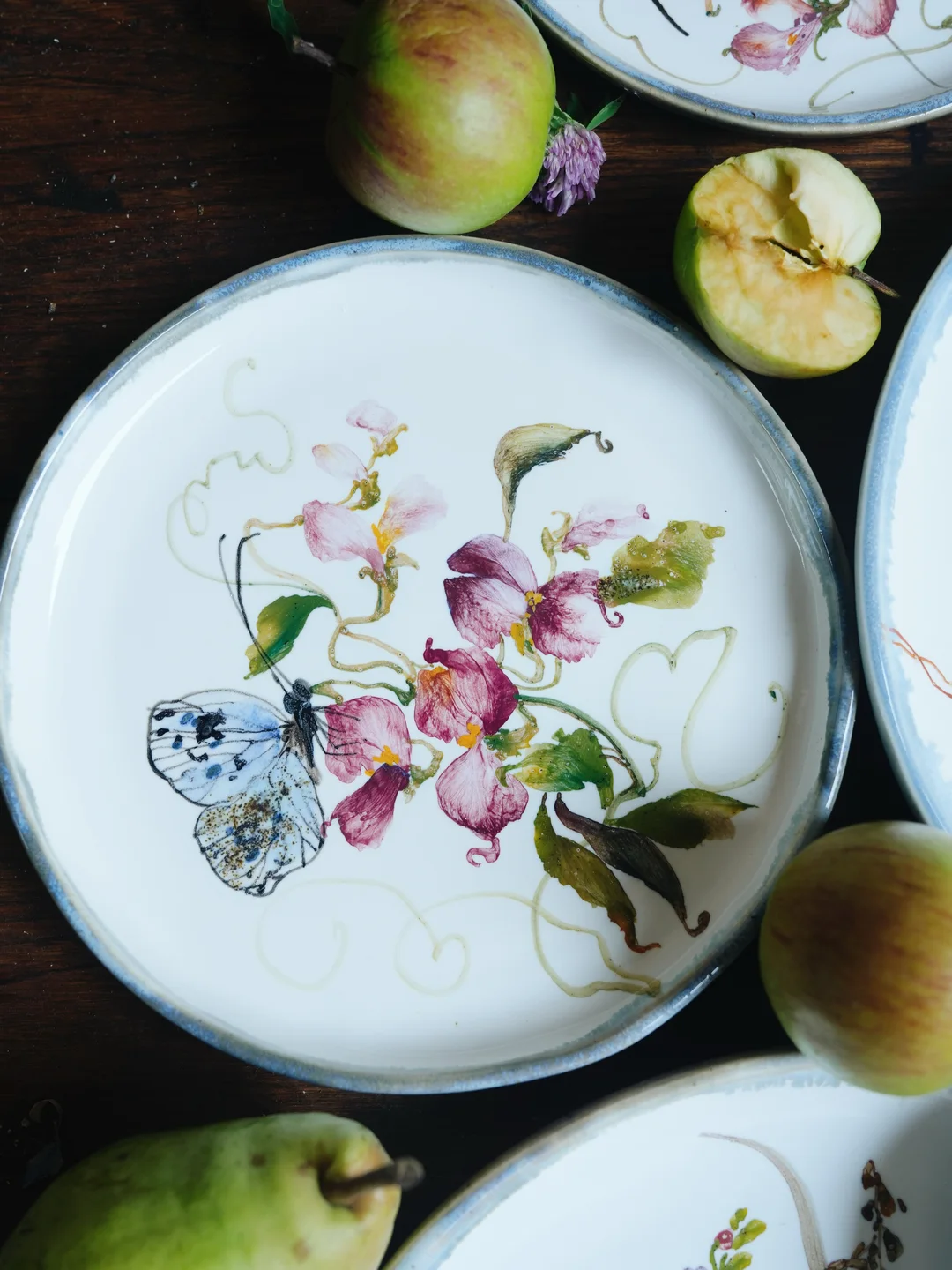 Porcelain plate, serving plate and decorative platter, housewarming gift, new home decor — view 6 • Jane and Mery