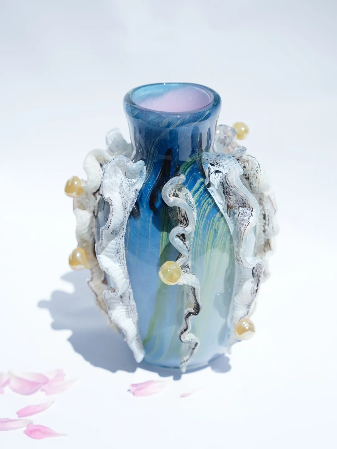 Artisan hand-blown glass vase, artisan ceramic vase, housewarming gift, new home deco… — Jane and Mery