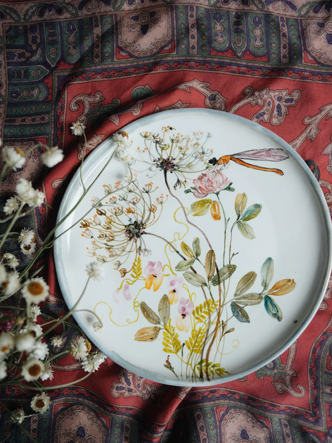 Porcelain plate, serving plate and decorative platter, housewarming gift, new home de… — Jane and Mery