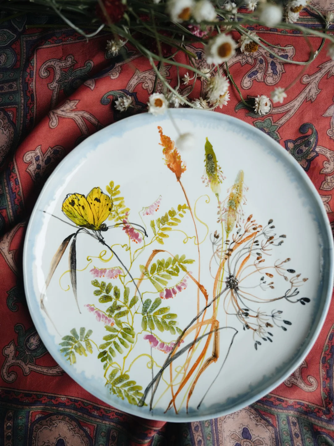 Porcelain plate, serving plate and decorative platter, housewarming gift, new home decor — view 6 • Jane and Mery