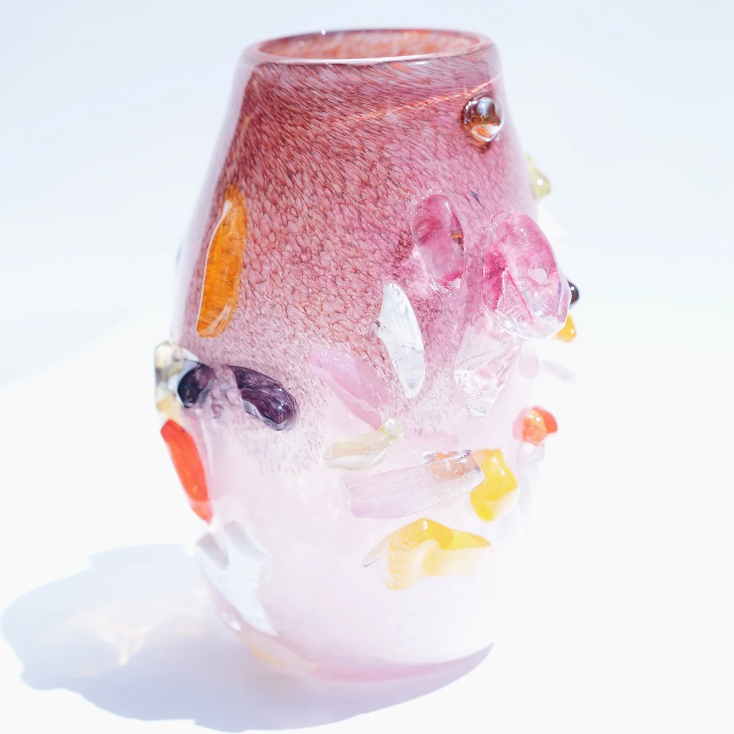Artisan hand-blown glass vase, artisan ceramic vase, housewarming gift, new home decor — view 3 • Jane and Mery