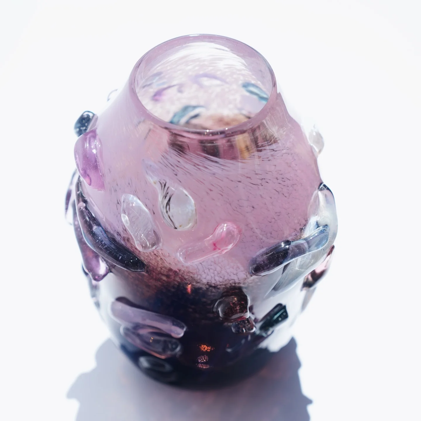 Artisan hand-blown glass vase, artisan ceramic vase, housewarming gift, new home decor — view 5 • Jane and Mery