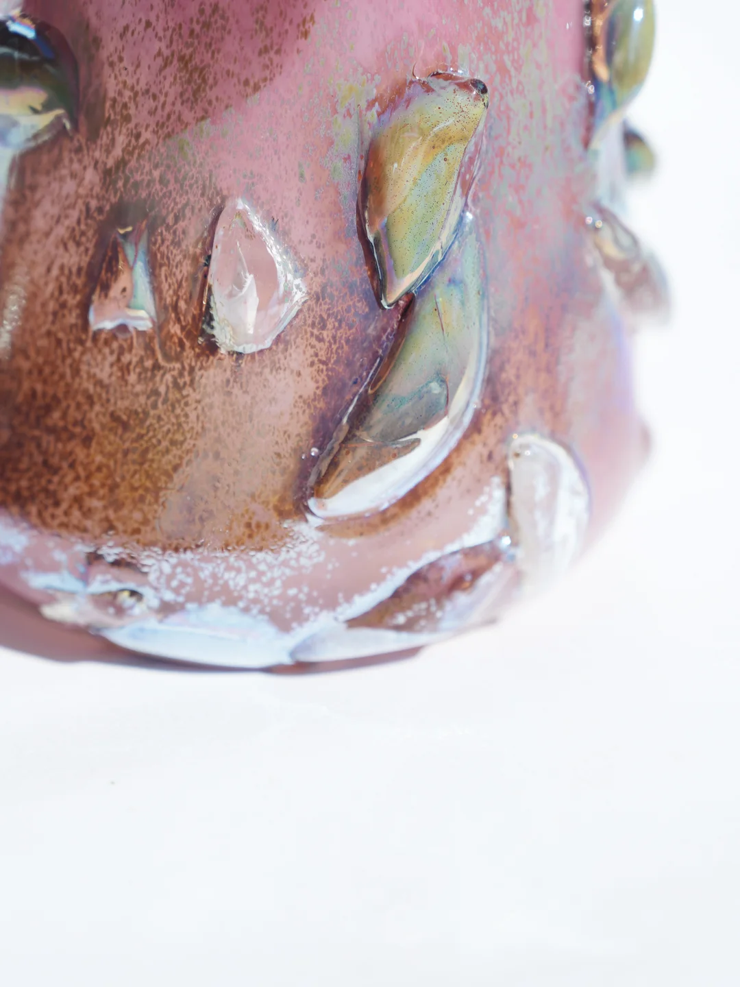 Artisan hand-blown glass art piece, Trischenky made of tempered glass with buds, housewarming gift, new home decor — view 5 • Jane and Mery