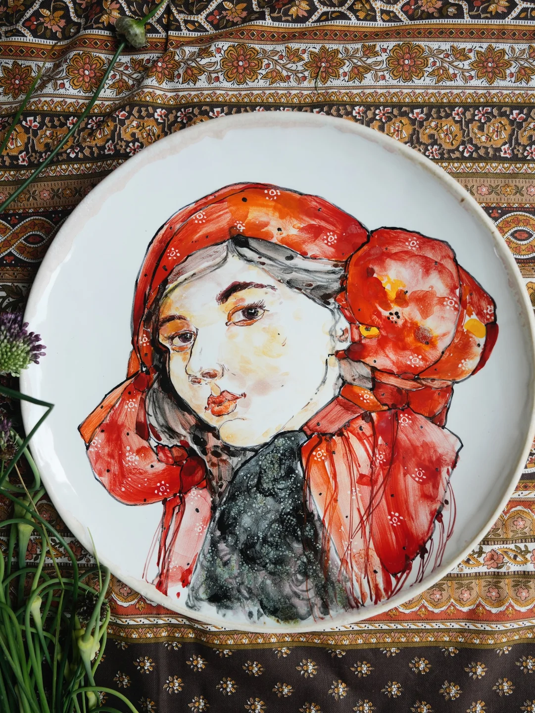 Porcelain plate, Chervneva Bereginya, housewarming gift, new home decor… — Jane and Mery