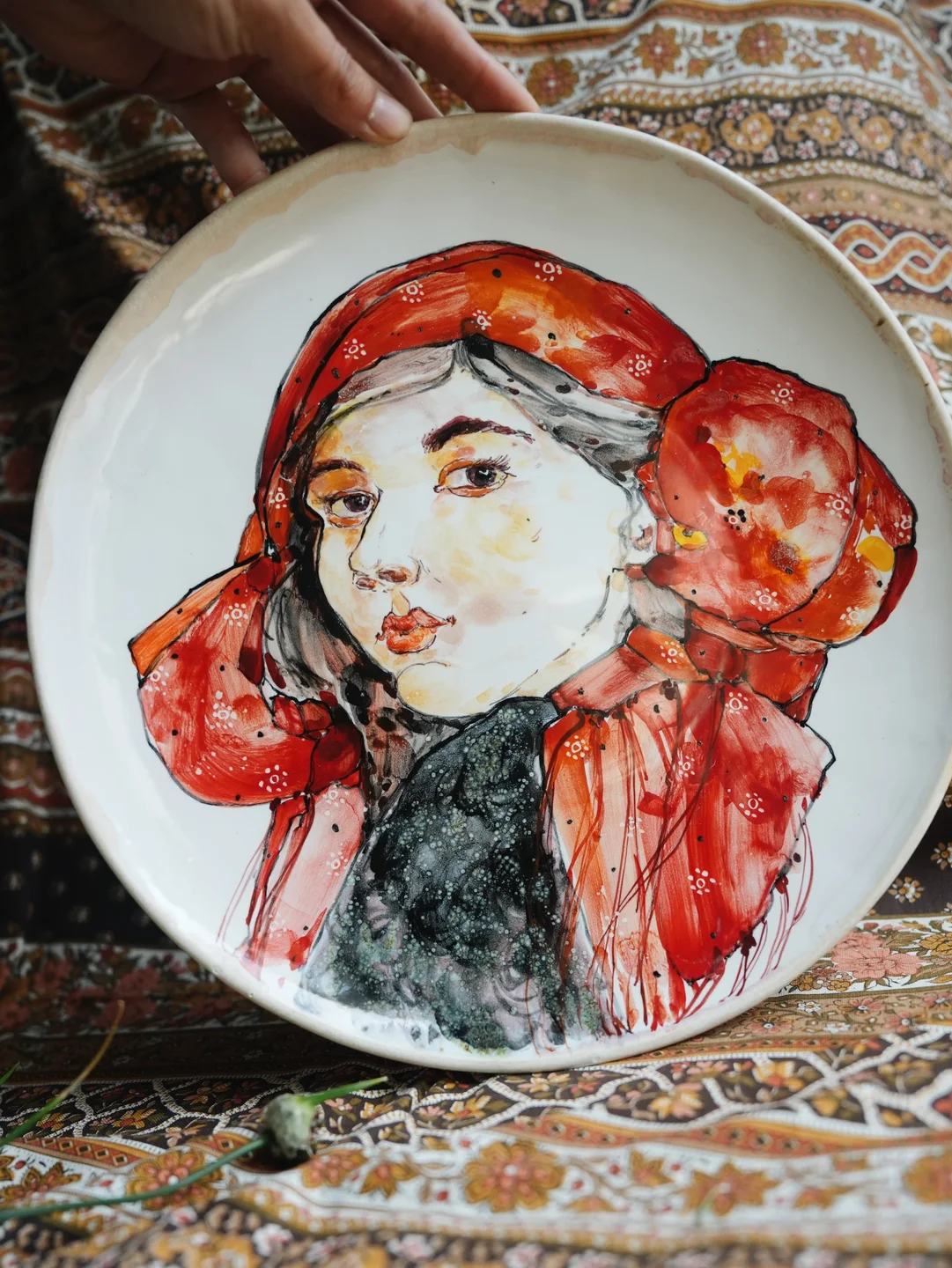 Porcelain plate, Chervneva Bereginya, housewarming gift, new home decor — view 3 • Jane and Mery