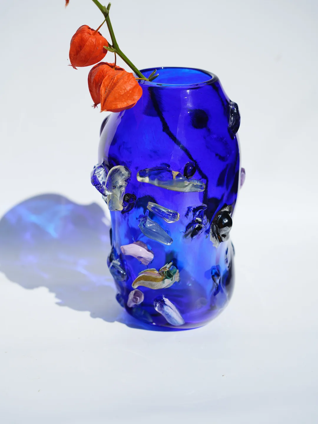 Artisan hand-blown glass vase, artisan ceramic vase, housewarming gift, new home decor — view 4 • Jane and Mery