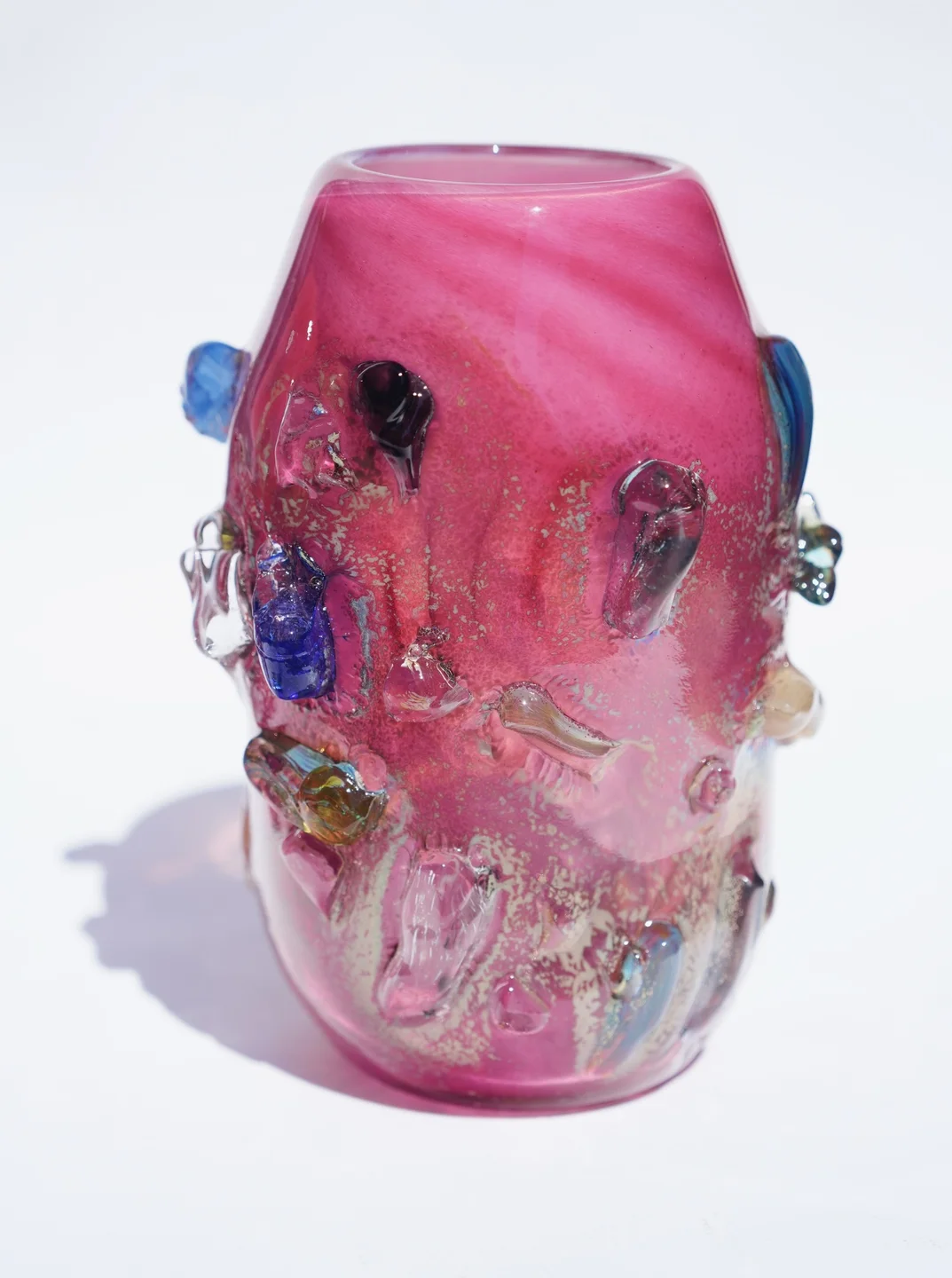Artisan hand-blown glass vase, artisan ceramic vase, housewarming gift, new home decor — view 3 • Jane and Mery