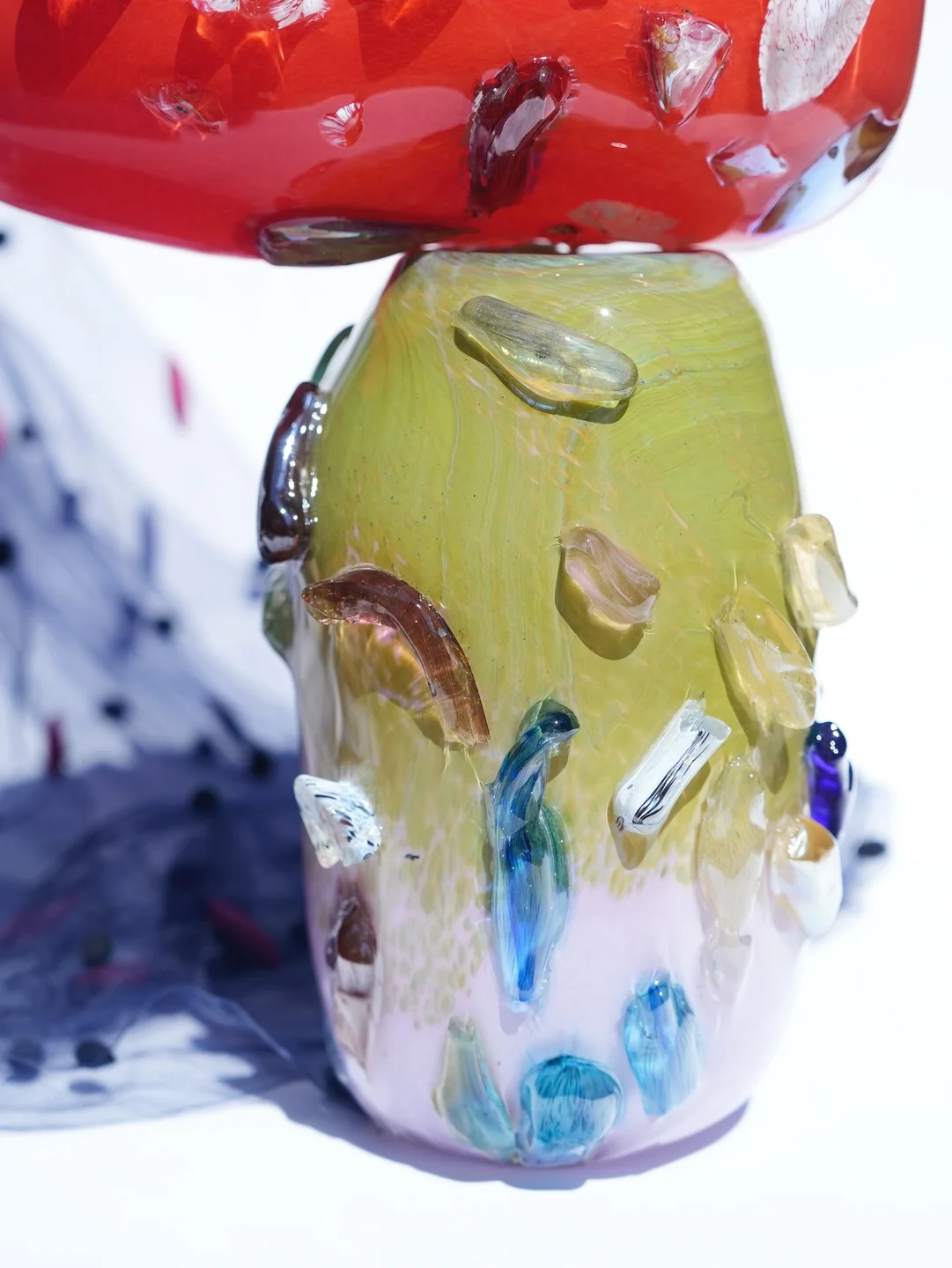 Artisan hand-blown glass vase, artisan ceramic vase, housewarming gift, new home decor — view 6 • Jane and Mery