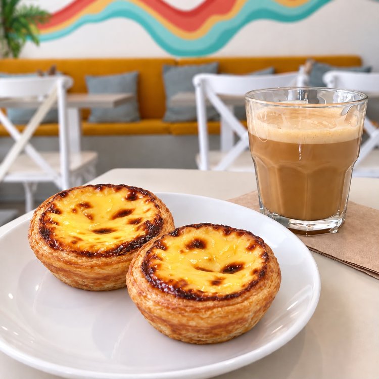 2 pastel de nata + coffee