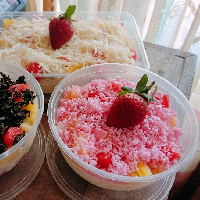 Salad Buah Toping Coklat Strauberry 400ml