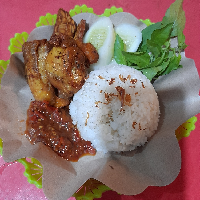 ayam lalap/penyet+nasi