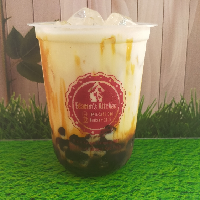 Aren Susu Boba / Palm Sugar Milk with Boba