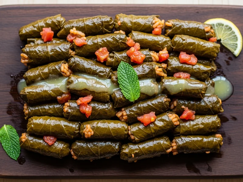 Warak Enab (Stuffed Grape Leaves)