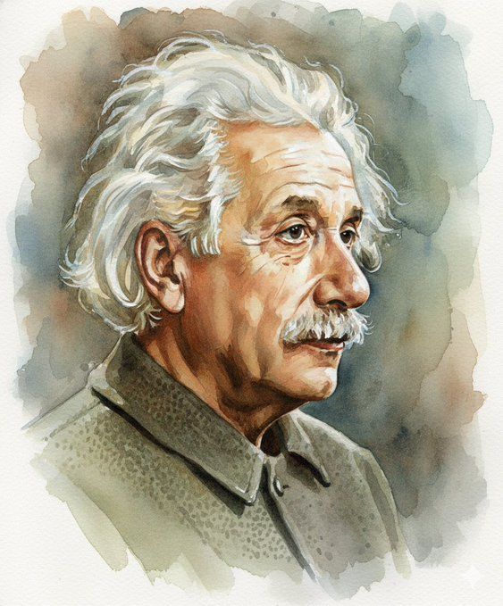 Create a realistic Watercolor Profile Portrait