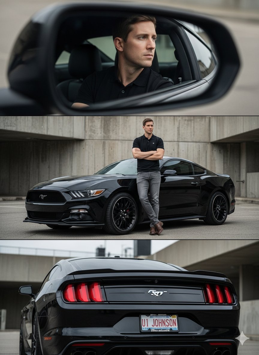 Create a cinematic Automotive Editorial with Personal Focus