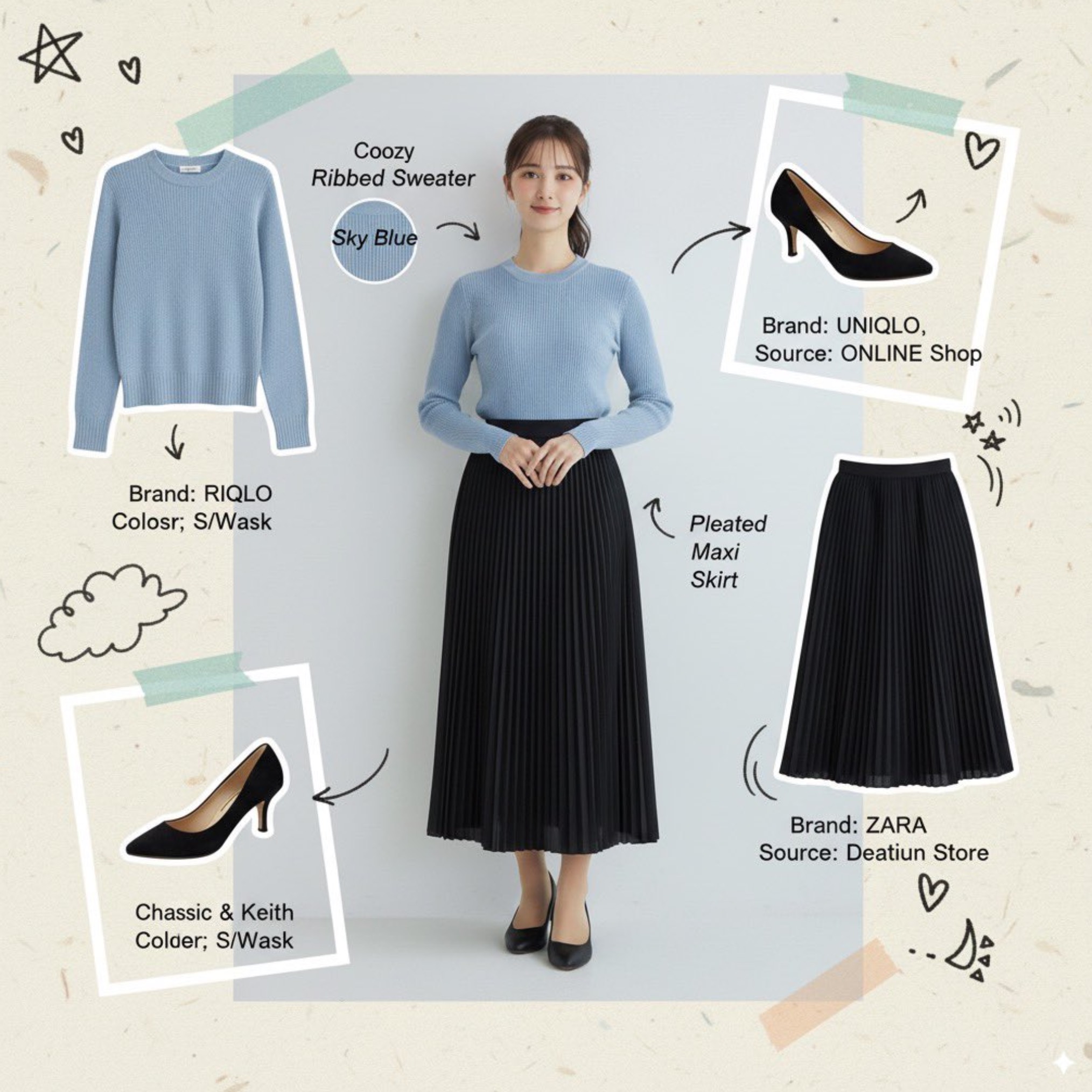 Create a fashion Mood Board Collage