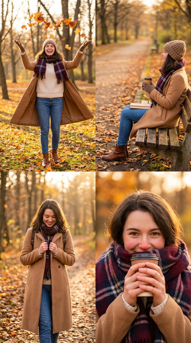 Create a cozy Autumn 4-Panel Fashion Collage