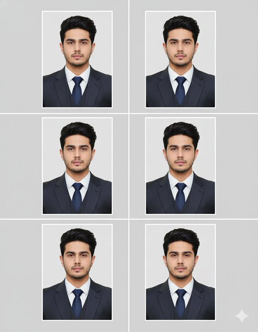 Create a professional Passport Photo Sheet
