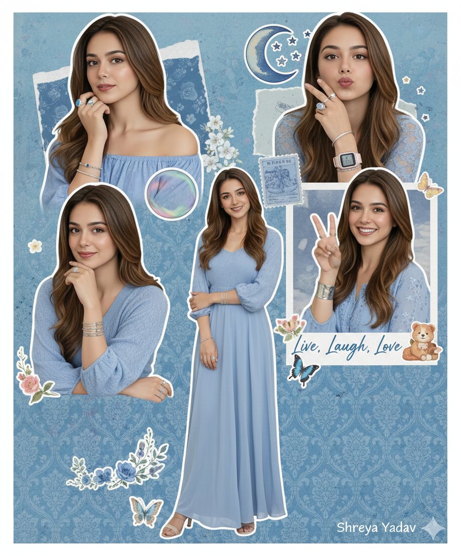 Create a sweet Scrapbook Multi-Pose Collage