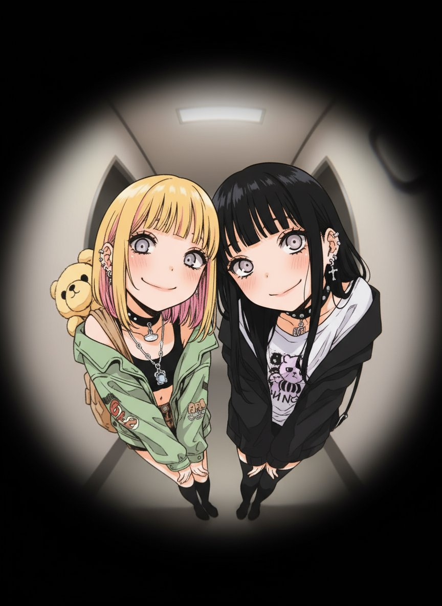 Create an anime Peephole Fisheye Perspective