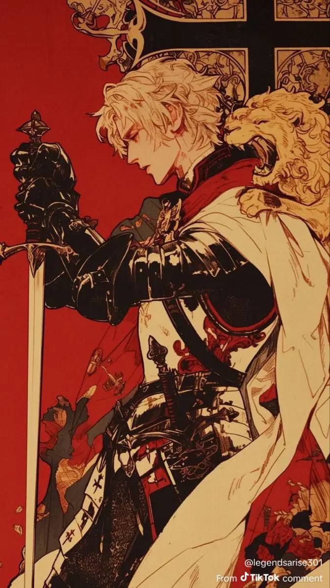 Create a crimson Sword Cinematic Portrait