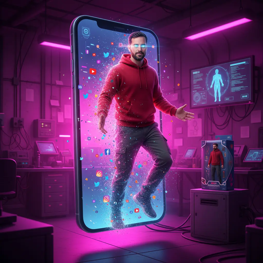 Create a digital-to-Physical Character Emergence