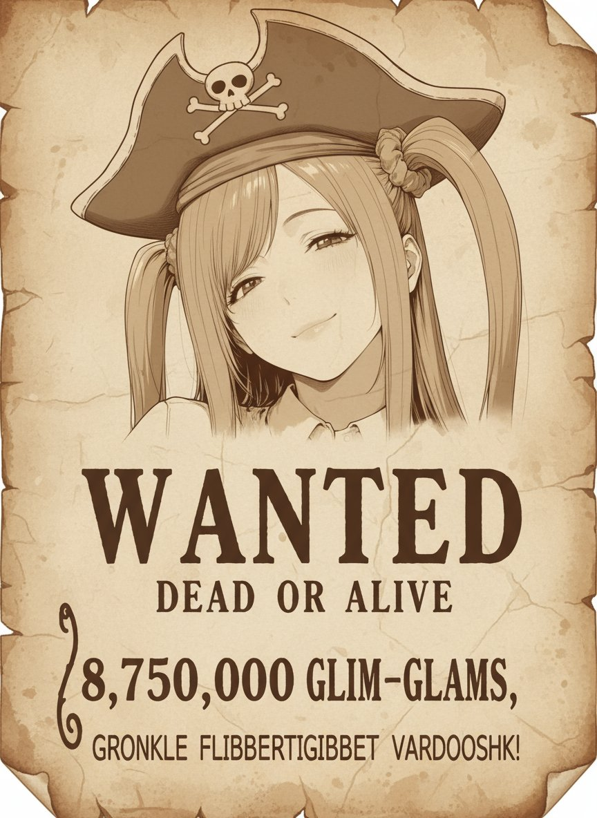 Create a pirate Wanted Poster Illustration