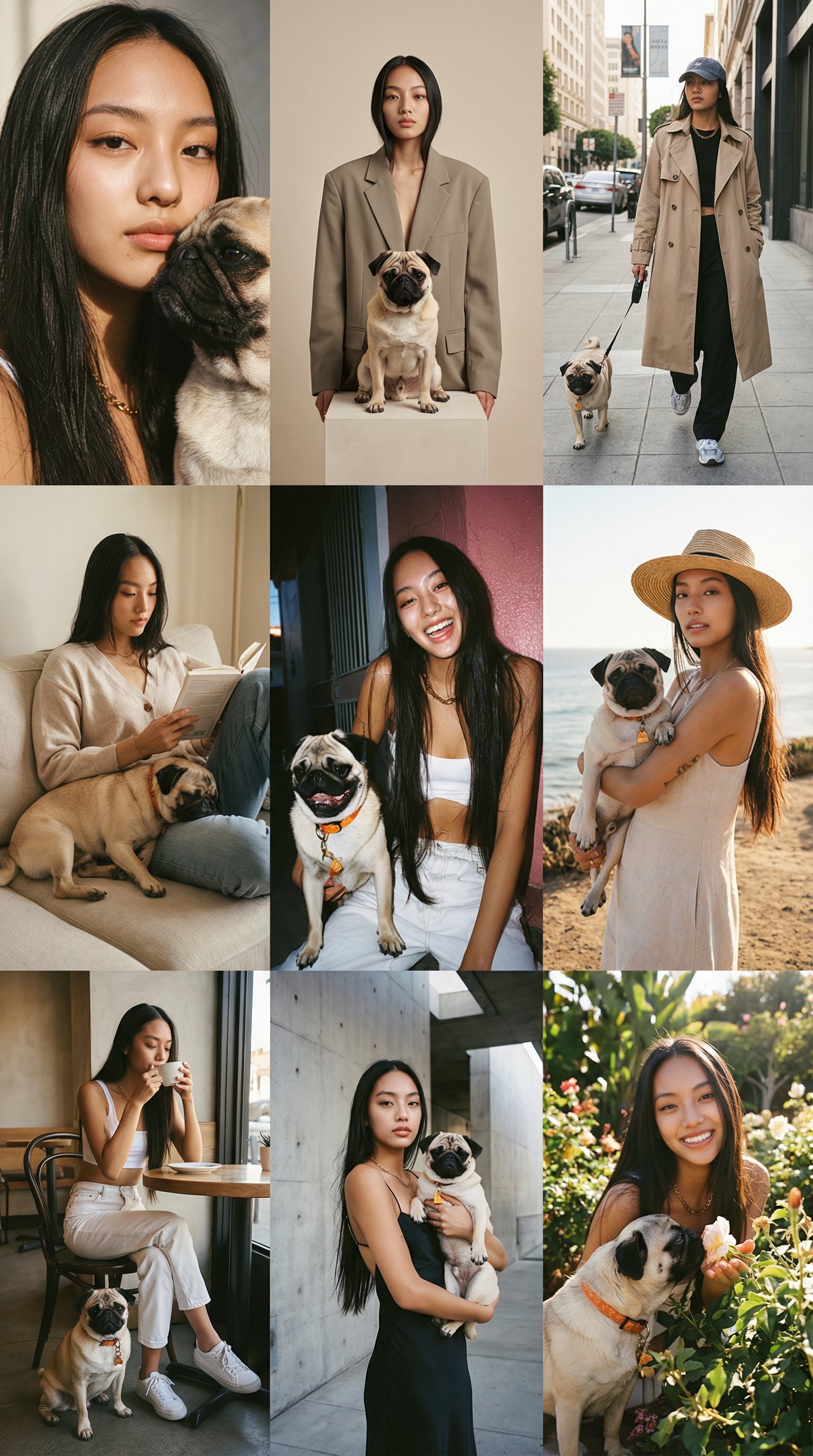 Create an instagram 3x3 Portrait Grid