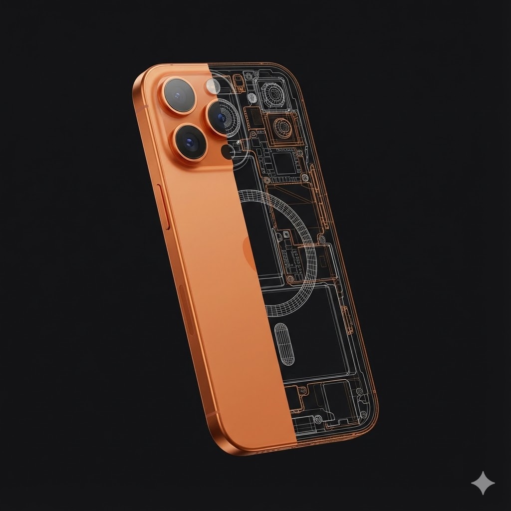 Create a split Realism × Wireframe Floating Device Render