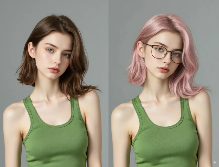 Create a subtle Edits: Pink Hair and Glasses