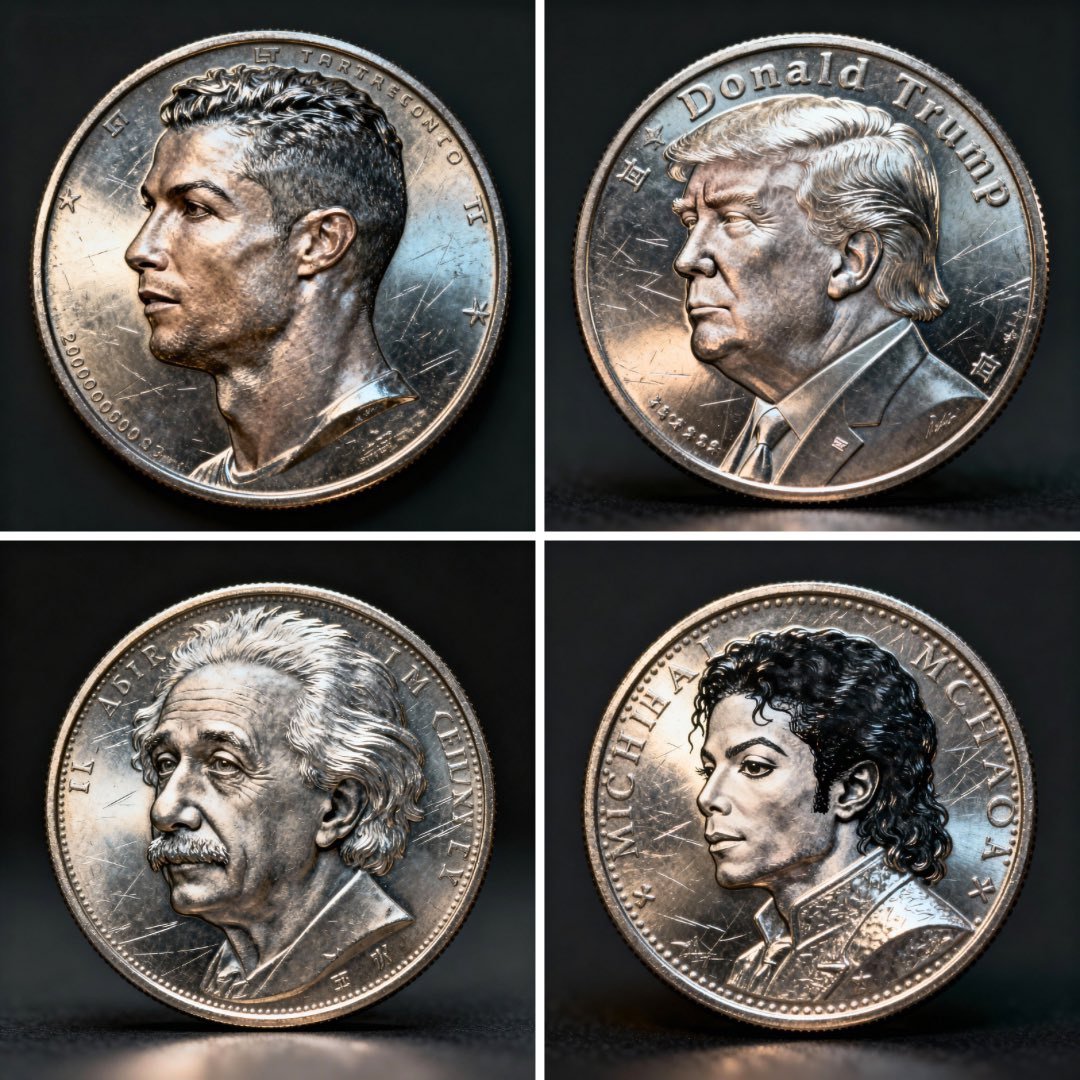 Create an engraved Metallic Coin Portrait