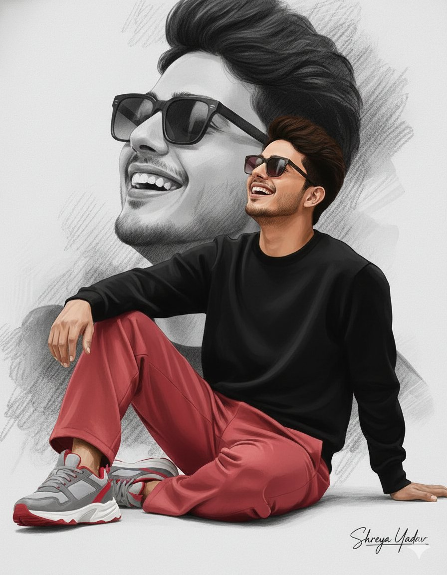 Create an artistic Reflective Portrait Edit