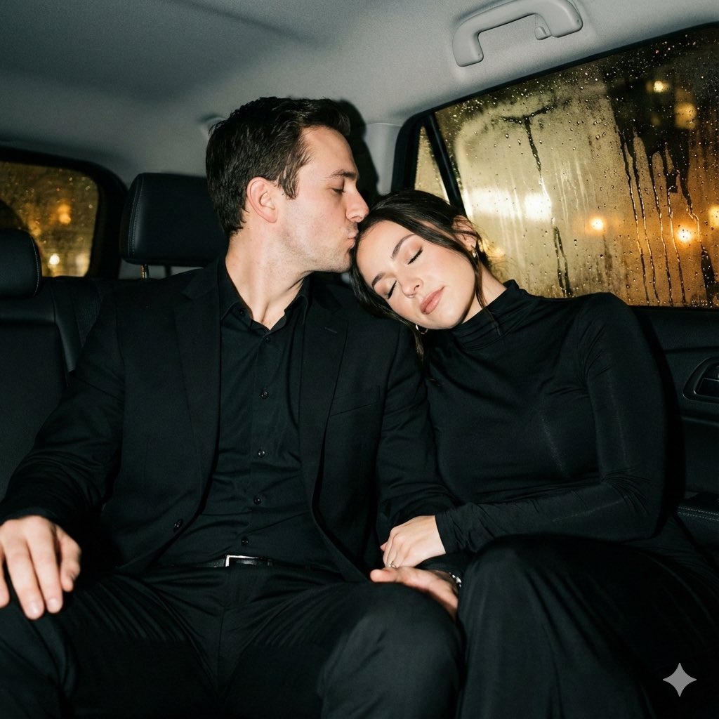 Create a y2K Flash Couple Car Portrait