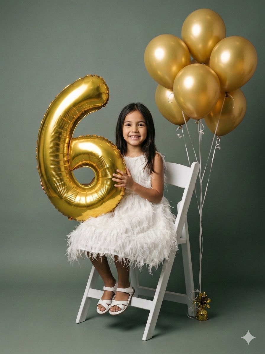 Create a vintage Birthday Balloon Portrait
