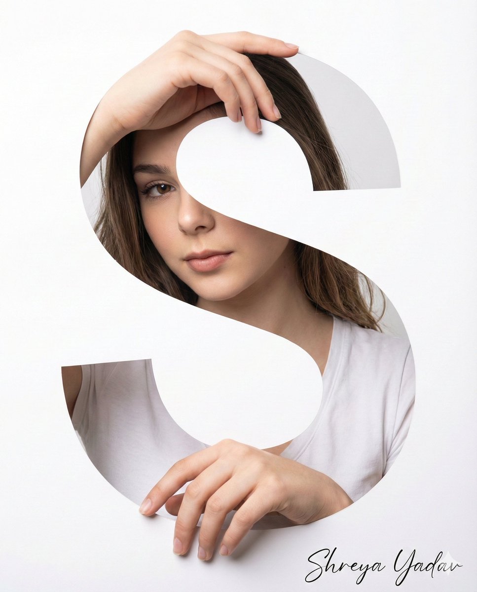 Create a letter Portrait Cutout — Style custom letter (Photorealistic)