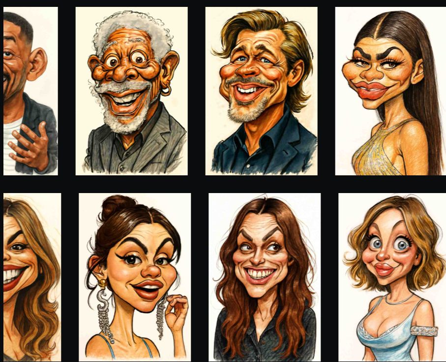 Create a professional Street Caricature Portrait